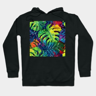 Rainbow monstera pattern Hoodie